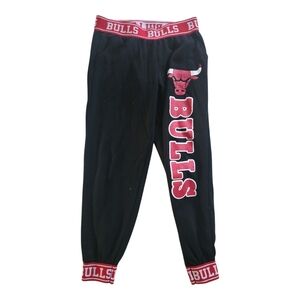 NBA Chicago Bulls Black White Red Jogger Pants S